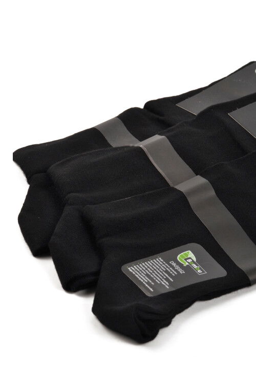 Black Bamboo Unisex 3-Pack Long Socks 24K006