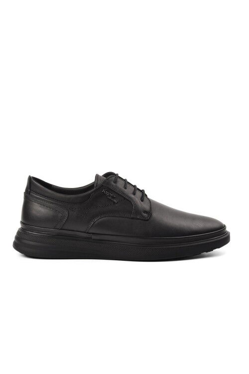 Black Genuine Leather Mens Casual Shoes 4011 M