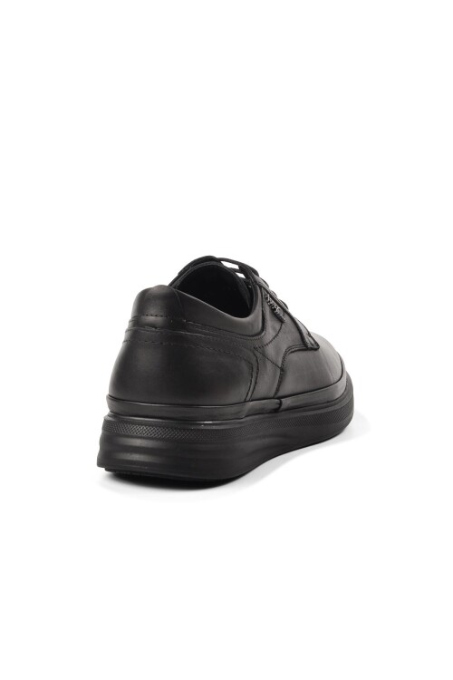 Black Genuine Leather Mens Casual Shoes 4011 M