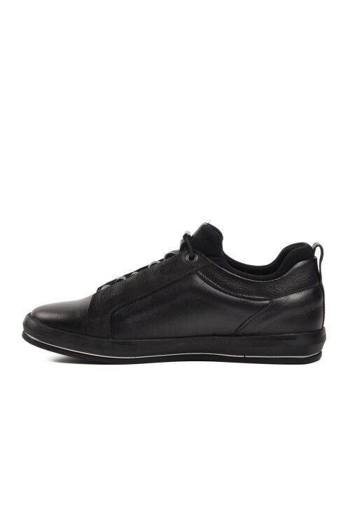 Black Genuine Leather Mens Casual Shoes 4304 M