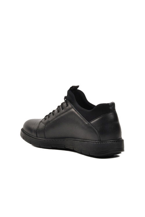 Black Genuine Leather Mens Casual Shoes 4467 M