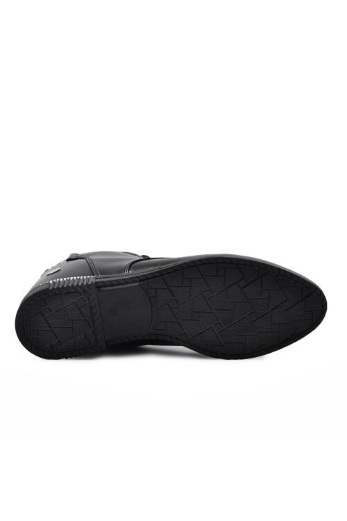 حذاء نسائي أسود برباط وسحاب 7030 Z