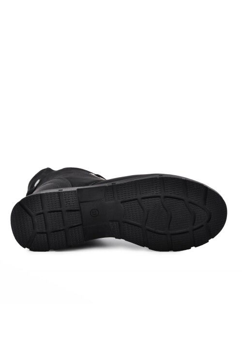 Siyah Zümrüt Fermuarlı Kadın Bot 7350 Z