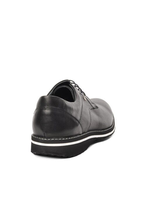 Black Genuine Leather Mens Casual Shoes 8071 M