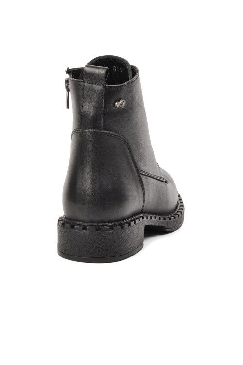 Siyah Hakiki Deri Anatomik Kadın Bot  8495 Z