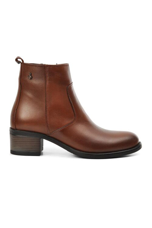 Tan Genuine Leather Anatomical Womens Boots 8691 Z