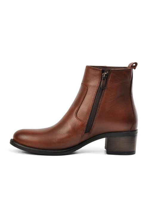 Tan Genuine Leather Anatomical Womens Boots 8691 Z