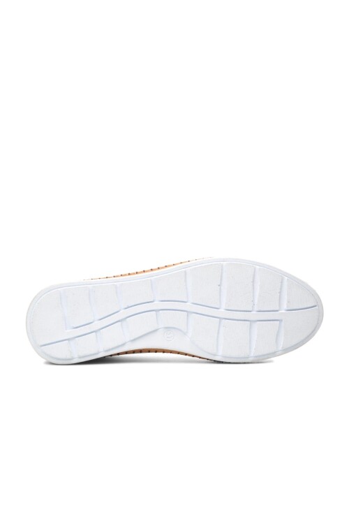 Beyaz Hakiki Deri Anatomik Kadın Casual Ayakkabı 8788 Z