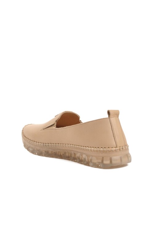 Beige Genuine Leather Anatomic Womens Casual Shoes 24Y9059 Z