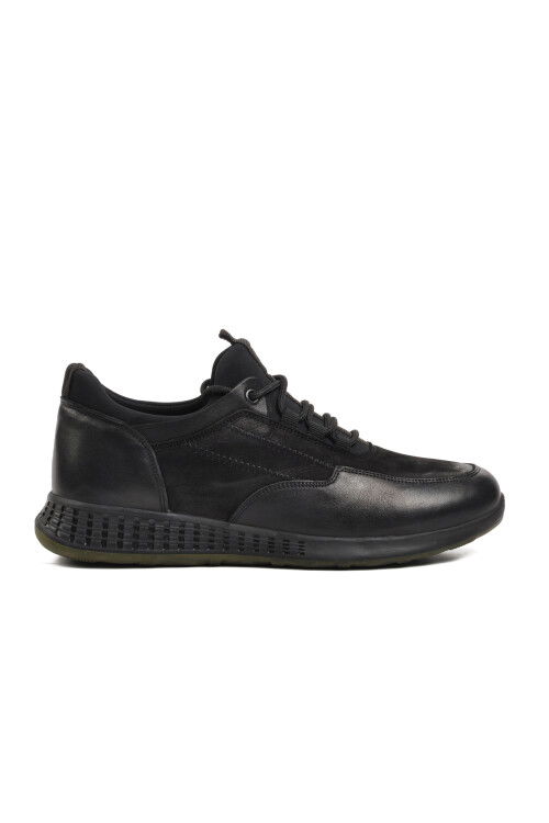 Black-Black Nubuck Mens Casual Shoes Dbdr 1825 M