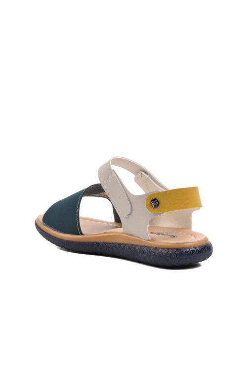 Navy Blue Nubuck Orthopedic Boys Sandals 1540 F