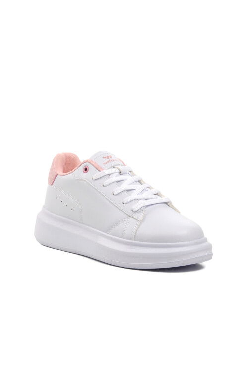 White Powder Lace-Up Womens Sneakers Nadia G