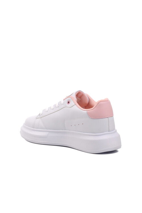 White Powder Lace-Up Womens Sneakers Nadia G