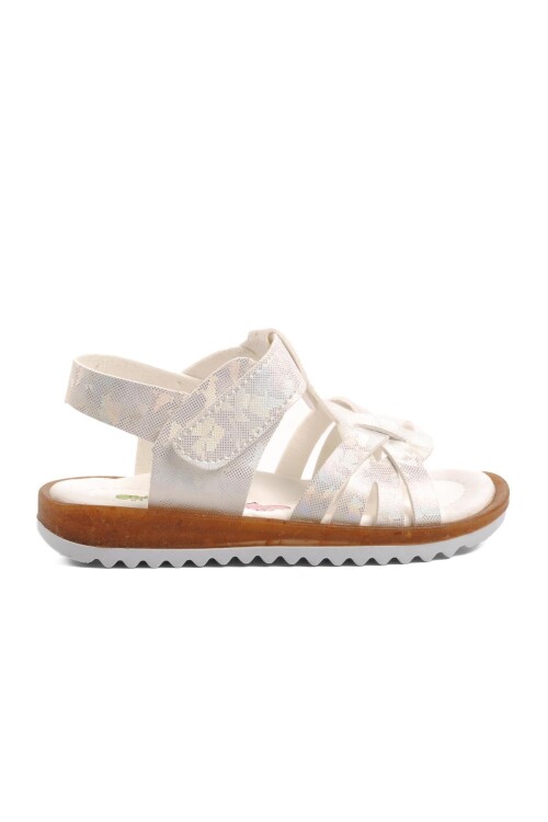 صندل تقويمي أبيض لامع للبنات 22Y07 B