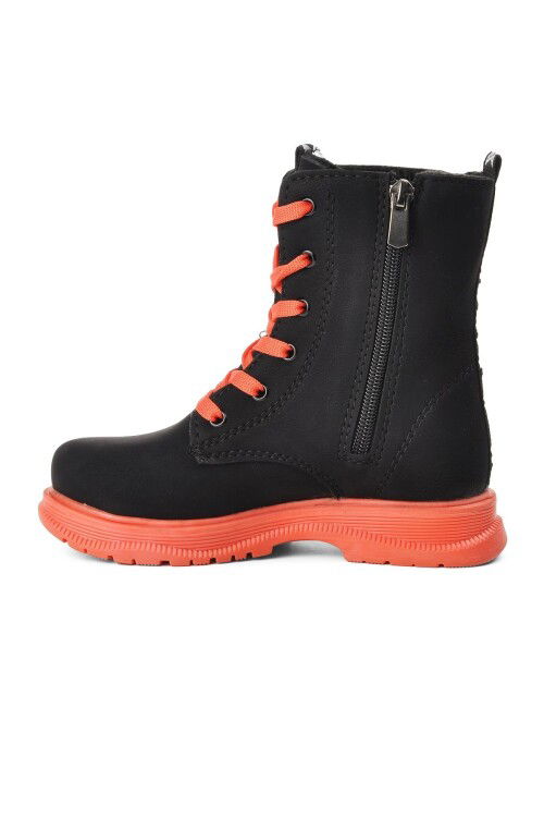 Black-Orange Girls Boots Peris P