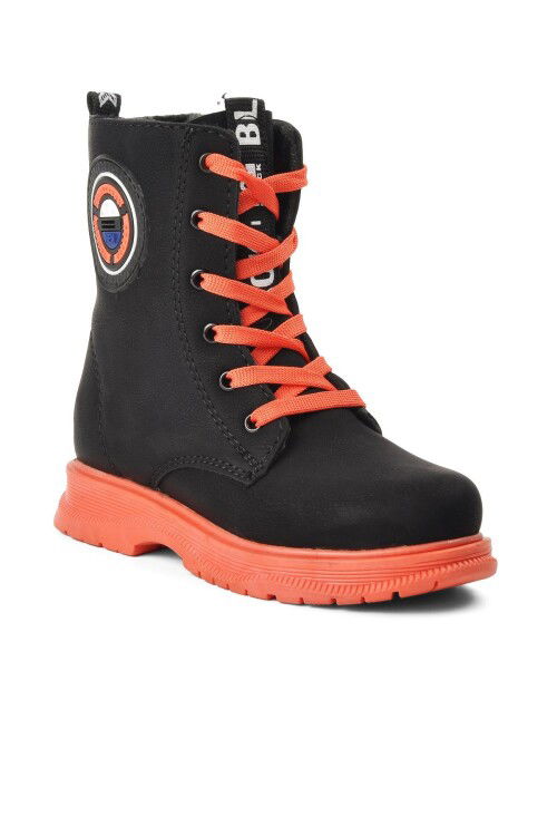 Black-Orange Girls Boots Peris P