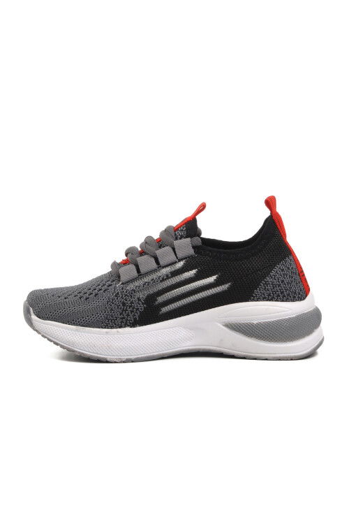 Füme-Siyah-Kırmızı  Çocuk Spor Ayakkabı Ravello P