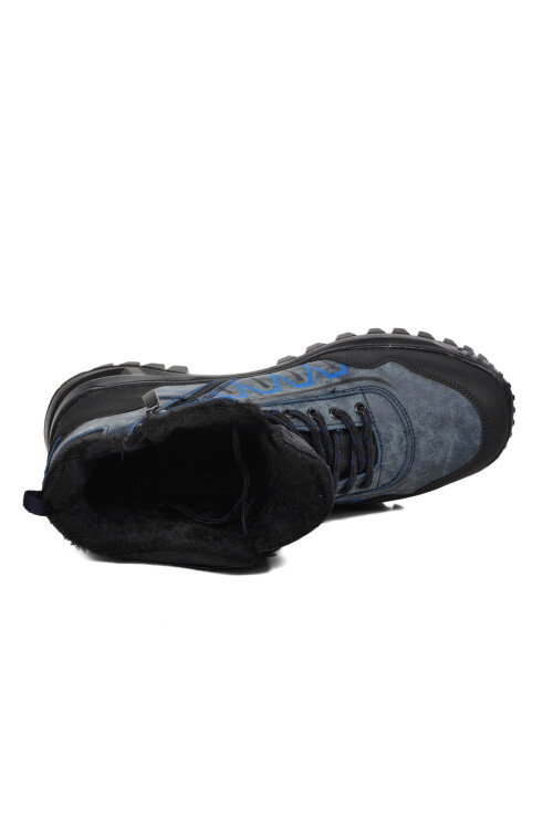 Navy Blue-Black Mens Outdoor Boots 201 M