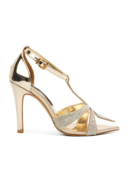 Gold Womens High Heel Shoes 22240205 Z