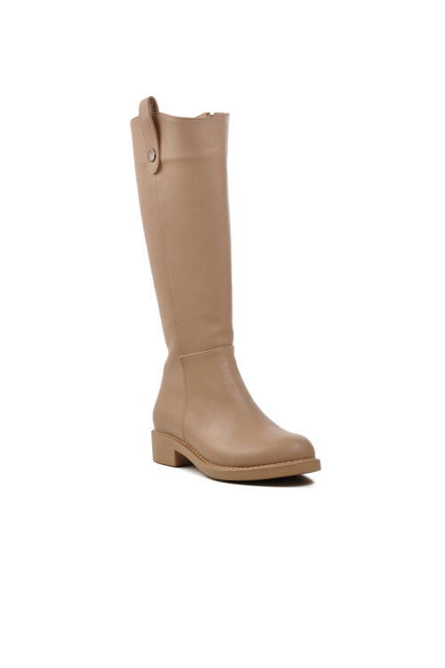 Nude Fleece-lined Womens Boots 224536 Z