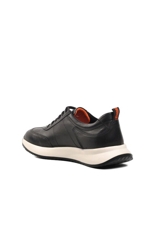 Black Genuine Leather Mens Casual Shoes 232240-1 M