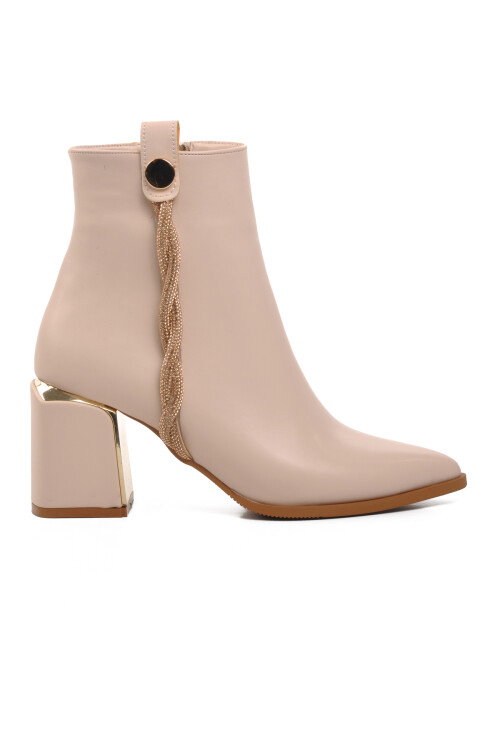 Bej İçi Polarlı Kadın Topuklu Bot 248027 Z