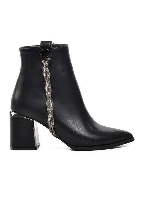 Siyah İçi Polarlı Kadın Topuklu Bot 248027 Z