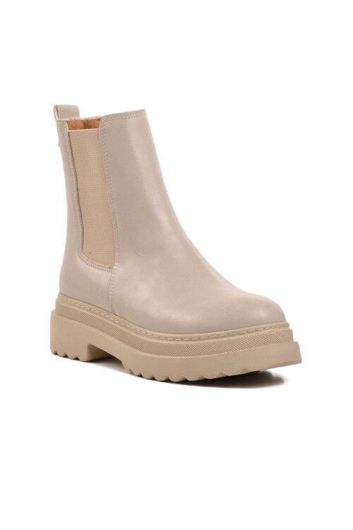 Beige Womens Chelsea Boots 261074 Z