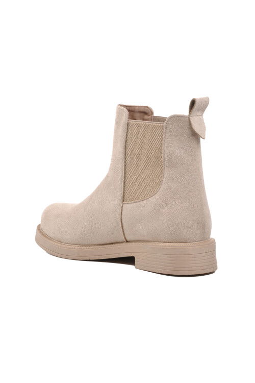 Beige Suede Womens Chelsea Boots 284053 Z
