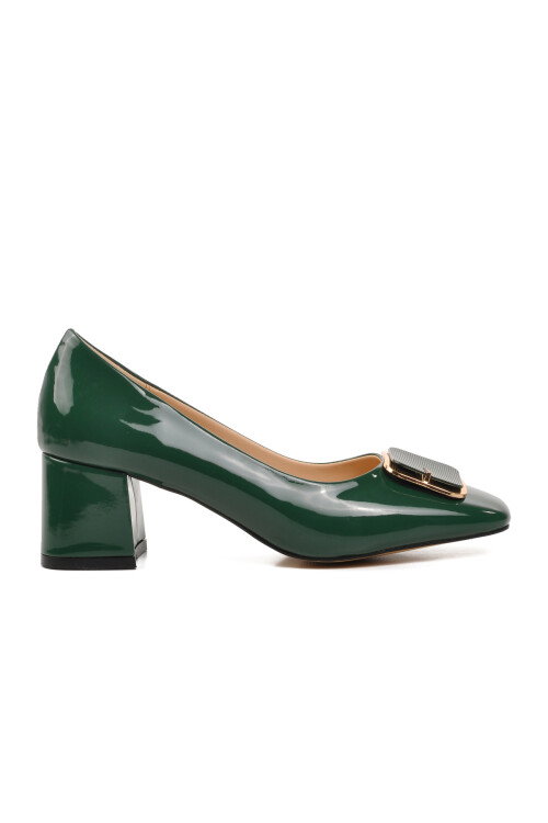 Green-Patent Leather Womens High Heel Shoes 312053 Z