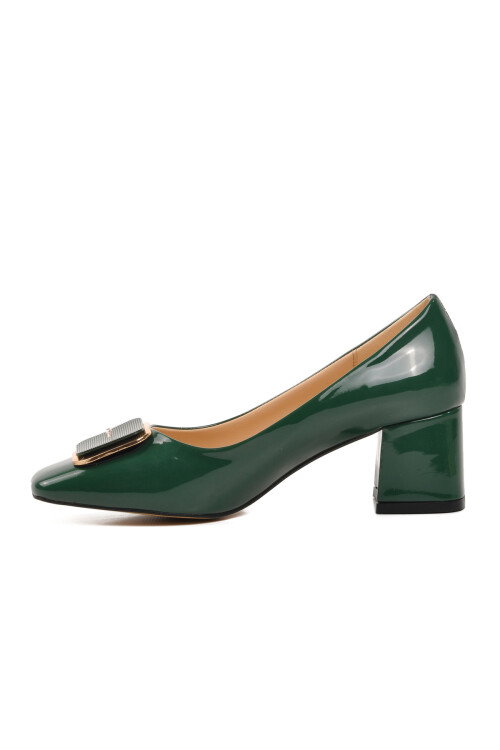 Green-Patent Leather Womens High Heel Shoes 312053 Z