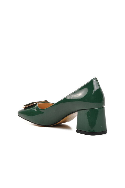 Green-Patent Leather Womens High Heel Shoes 312053 Z