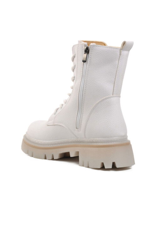 White Polar Fleece Womens Boots 332086 Z