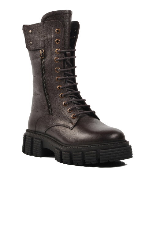 حذاء نسائي بني بسحاب ورباط 36871-1 Z