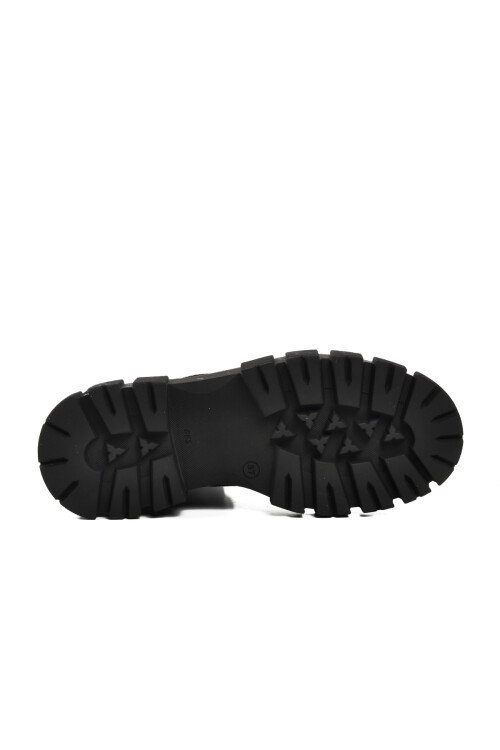 Black Zippered Lace-Up Womens Boots 36871-1 Z
