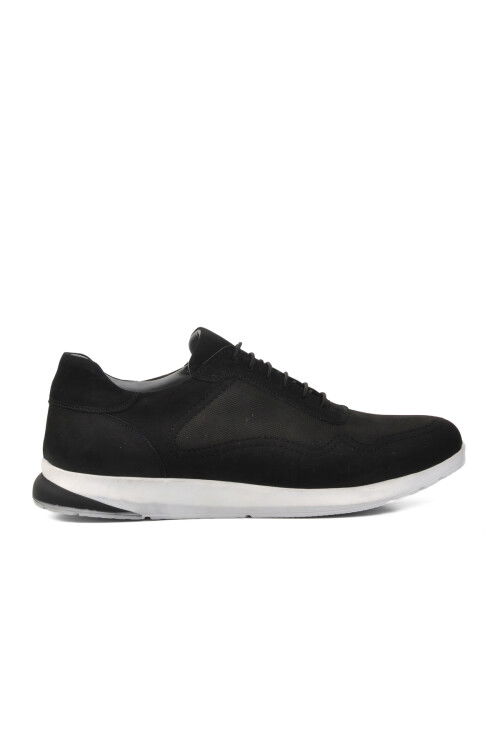 Black Nubuck Mens Casual Shoes 4384 M (Large Size)