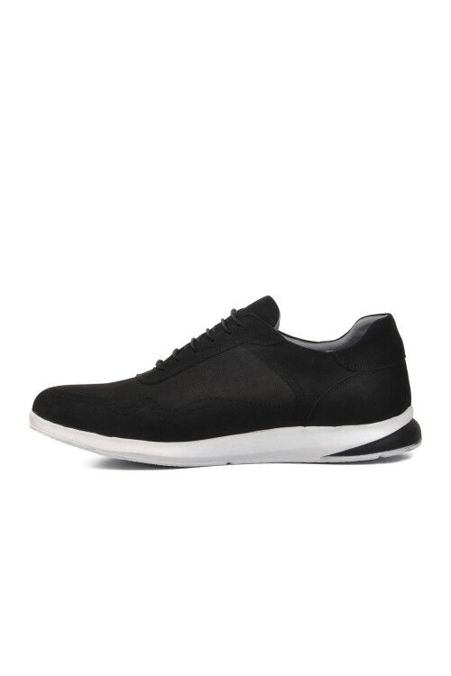 Black Nubuck Mens Casual Shoes 4384 M (Large Size)