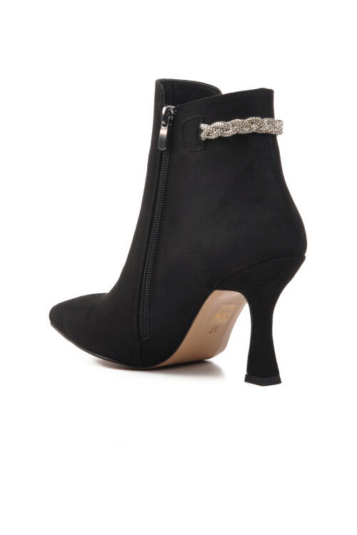 Black Suede Womens Boots 543111 Z