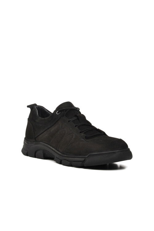 Black Nubuck Mens Casual Shoes 7370 M