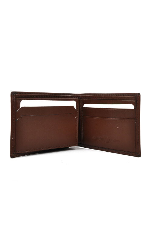 Kahve Hakiki Deri Erkek Cüzdan 8010