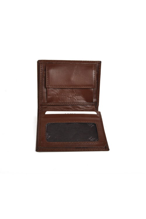 Brown Genuine Leather Mens Wallet 8033