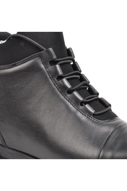 Siyah Hakiki Deri Anatomik Kadın Bot 8101 