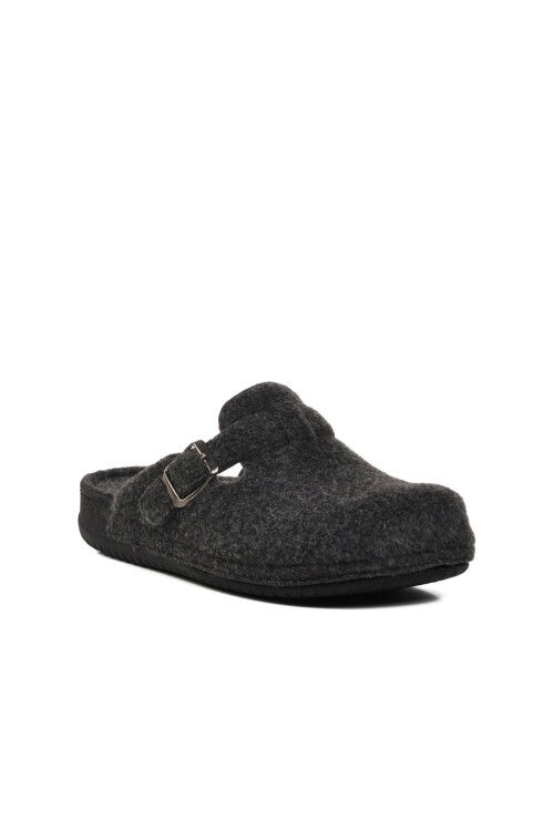 Black Anatomical Mens Slippers K-12113 M