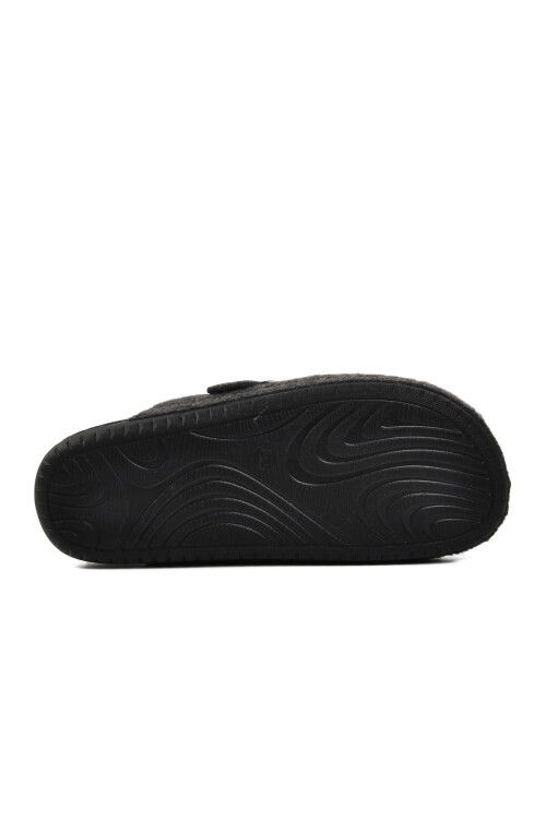 Black Anatomical Mens Slippers K-12113 M