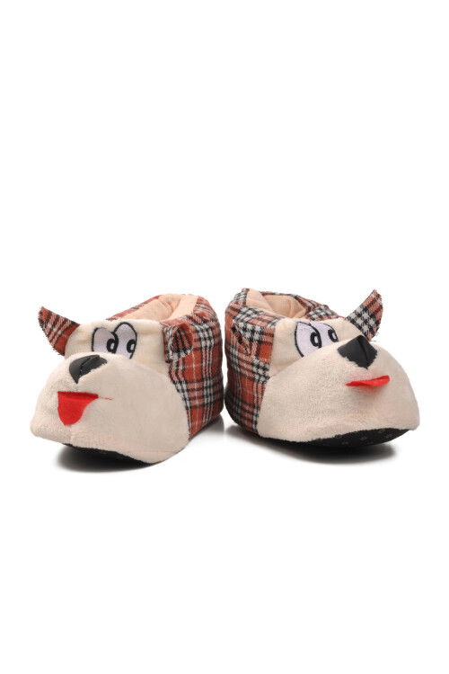 Tile-Beige Womens Slippers with Dog Slippers G