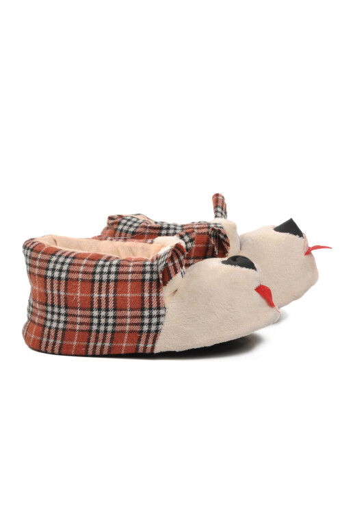 Tile-Beige Womens Slippers with Dog Slippers G