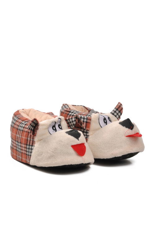 Tile-Beige Womens Slippers with Dog Slippers G