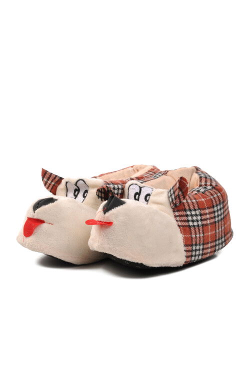 Tile-Beige Womens Slippers with Dog Slippers G