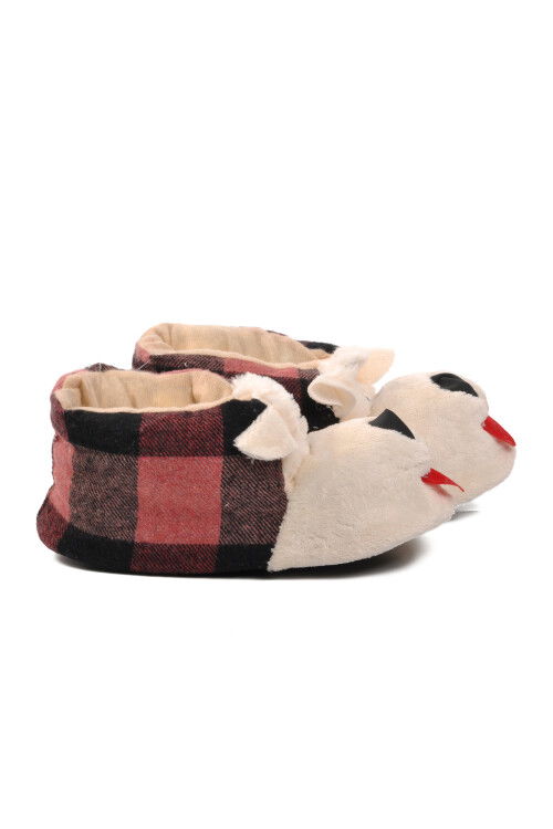 Pink-Black-Beige Womens Slippers with Dogs G