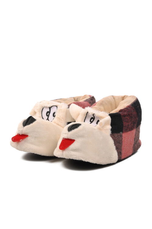 Pink-Black-Beige Womens Slippers with Dogs G
